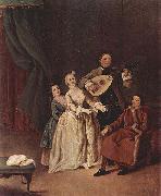 Pietro Longhi Das Familienkonzert oil painting